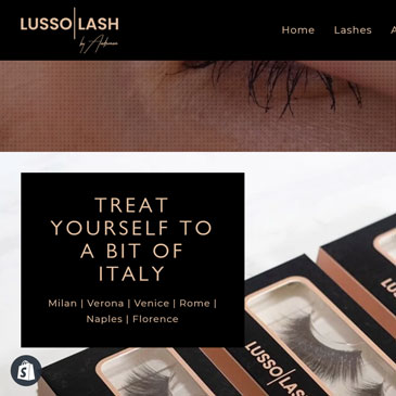 Screenshot of lusslash.com website.